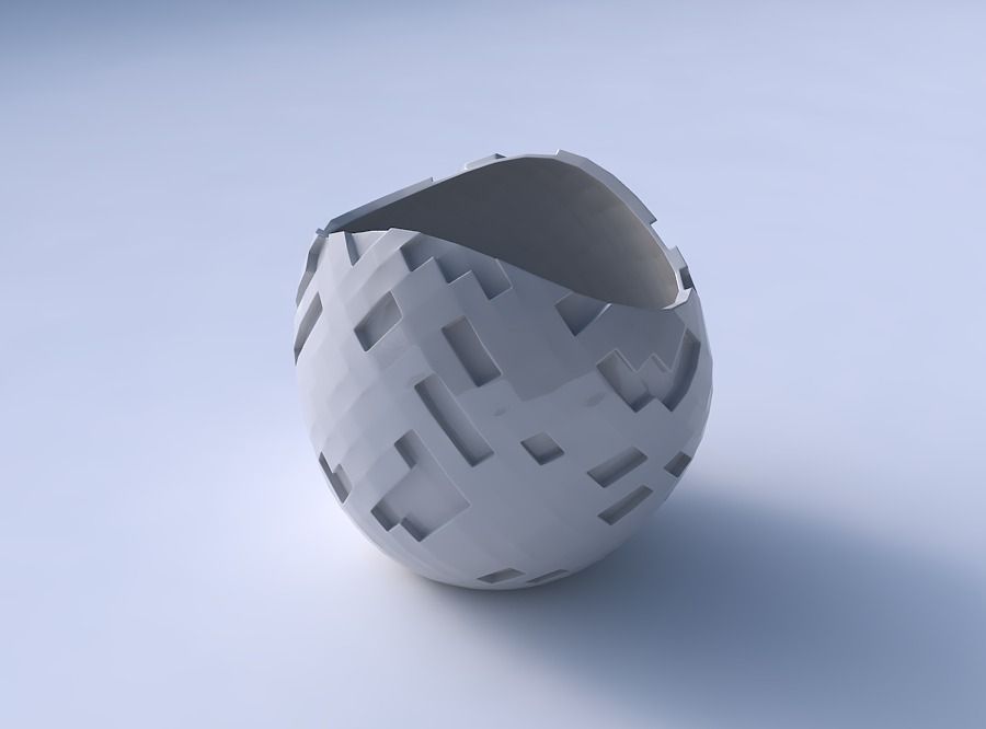 Bowl compressed 3 with cavities 3D print model_3