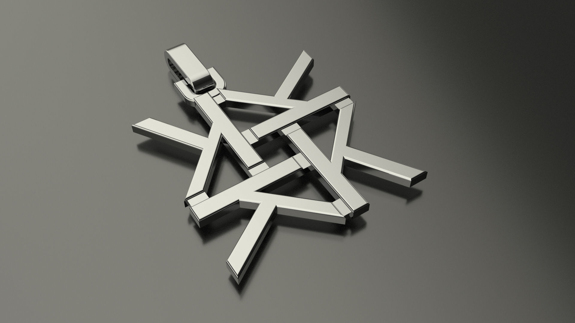 Pinwheel Letter K Necklace 3D print model_3