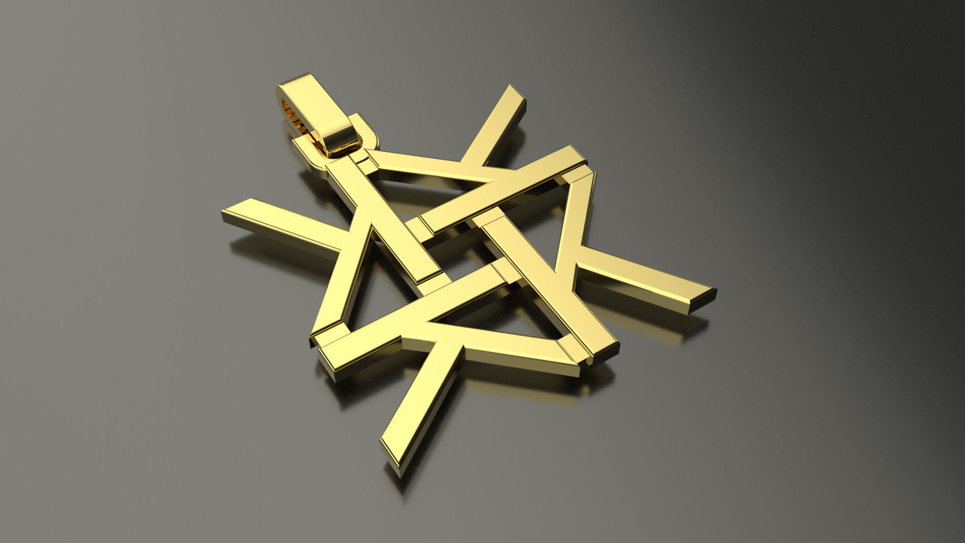 Pinwheel Letter K Necklace 3D print model_2