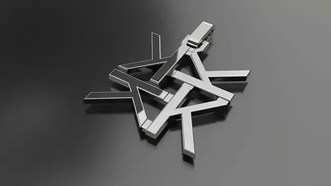 Pinwheel Letter K Necklace 3D print model