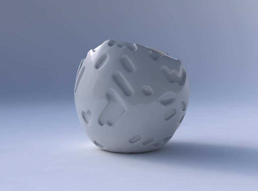 Bowl compressed 3 with cavities smooth 3D print model_4