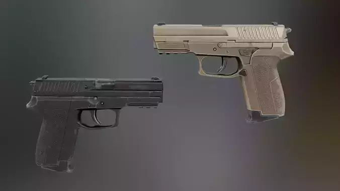 Sig Sauer SP2022 Low-poly 3D model