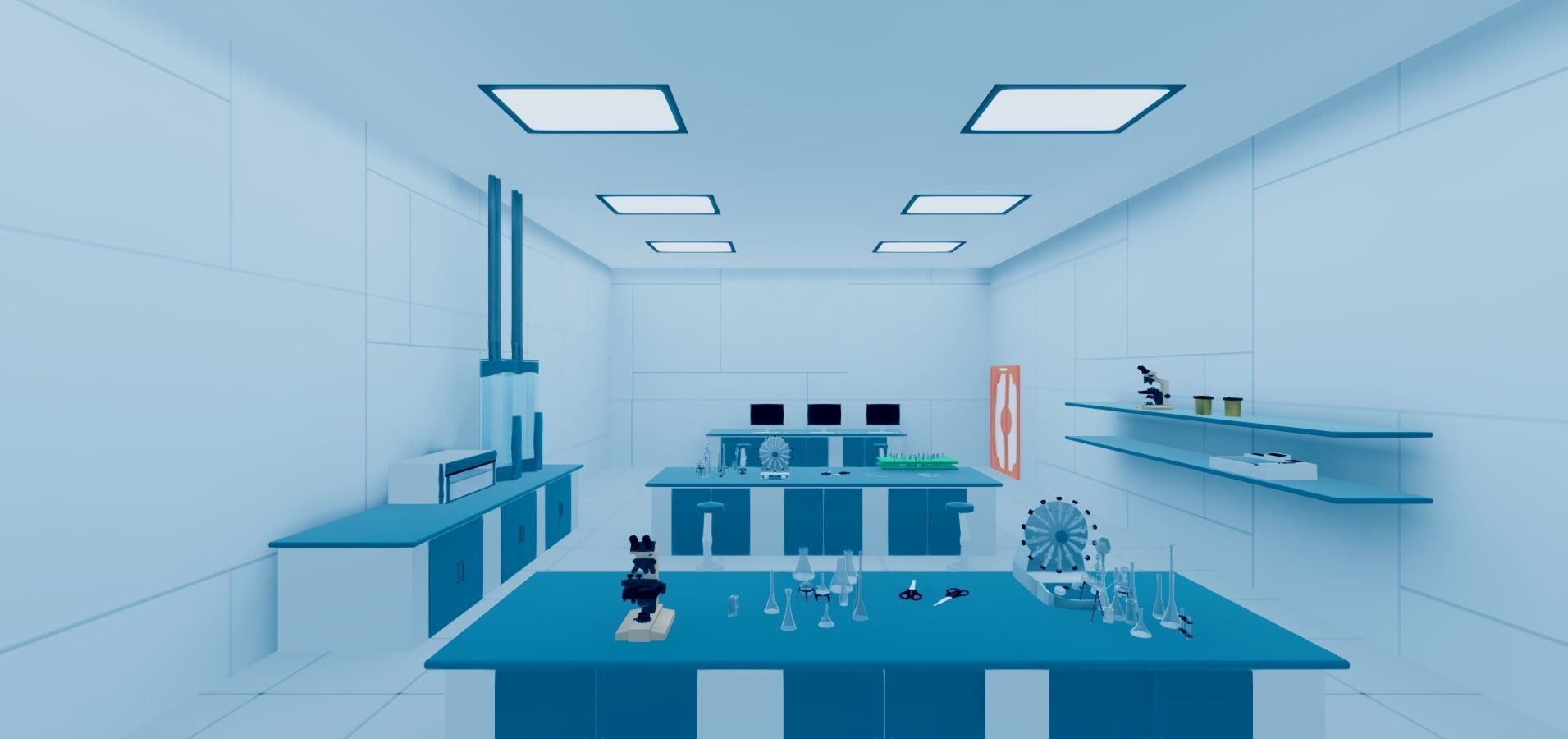 Sci-Fi Lab Environment Pack Low-poly 3D model_2