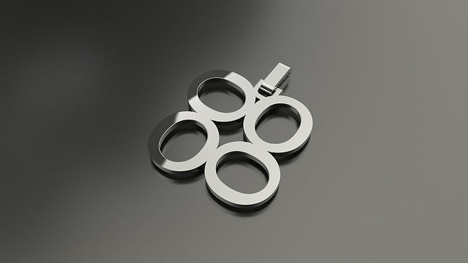 Pinwheel Letter O Necklace 3D print model