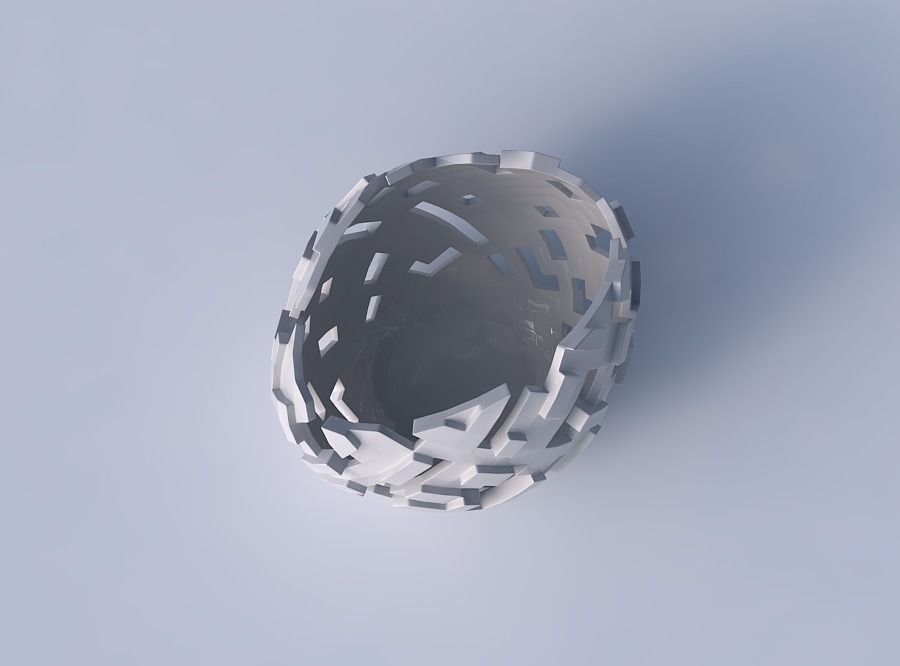 Bowl compressed 3 with cuts and bulges 3D print model_2