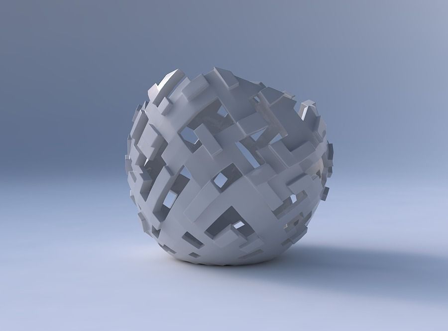 Bowl compressed 3 with cuts and bulges 3D print model_4