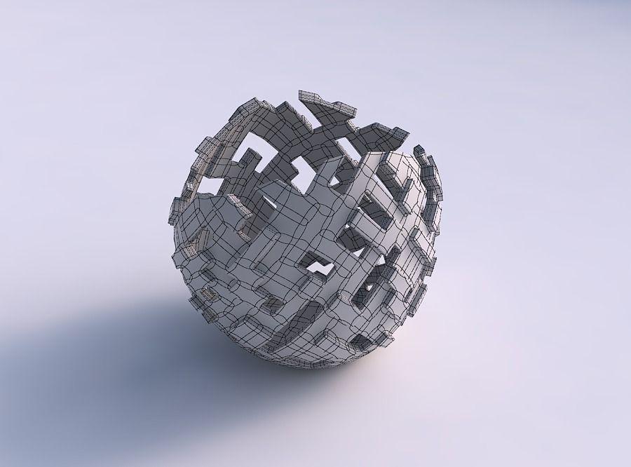 Bowl compressed 3 with cuts and bulges 3D print model_5