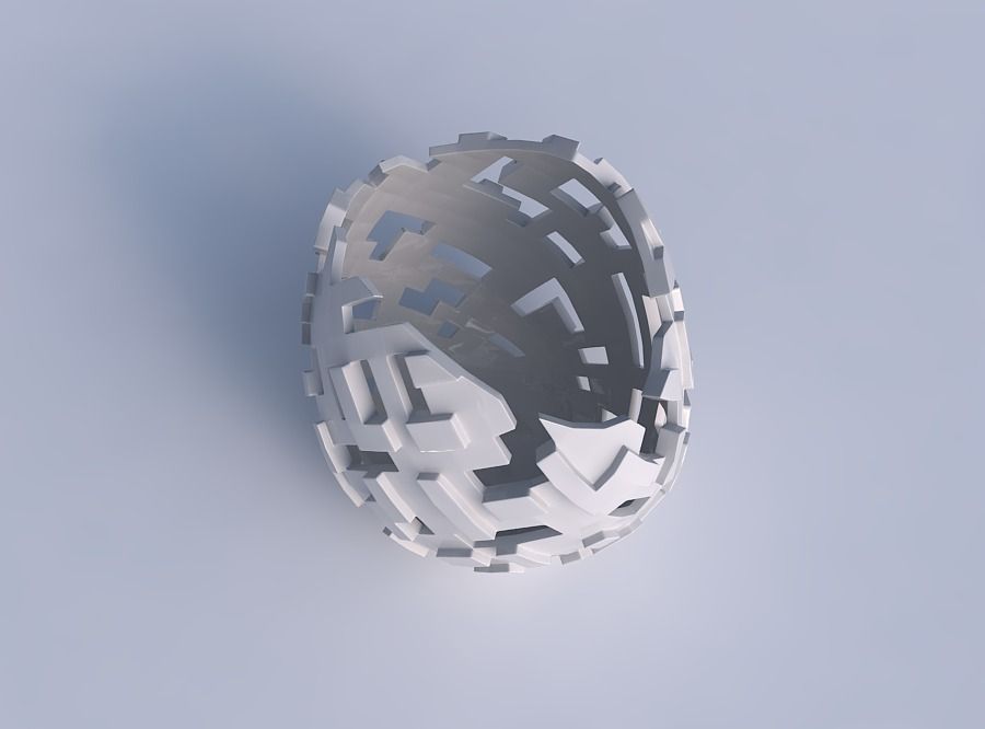 Bowl compressed 3 with cuts and bulges 3D print model_1