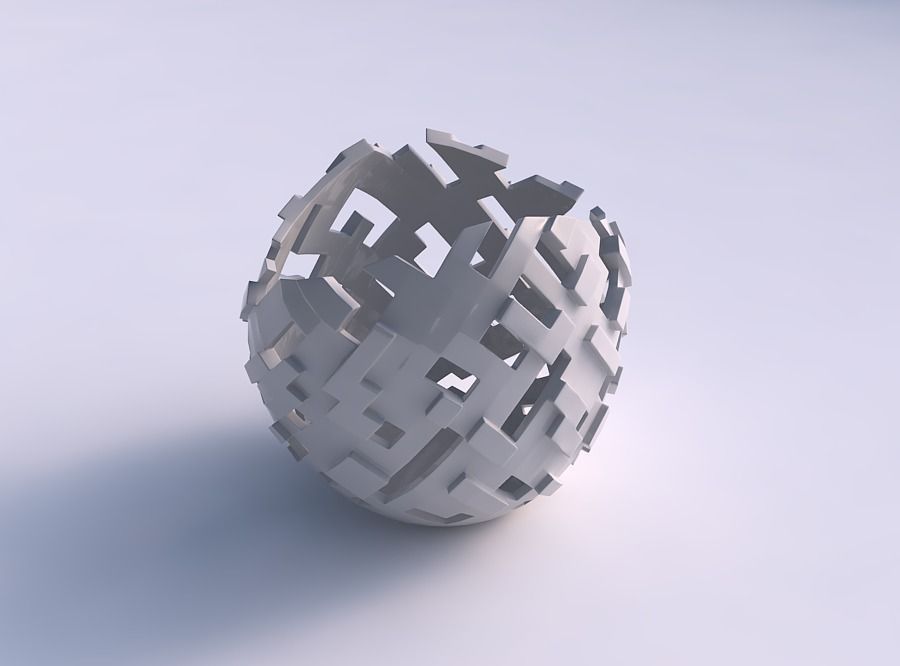 Bowl compressed 3 with cuts and bulges 3D print model_0