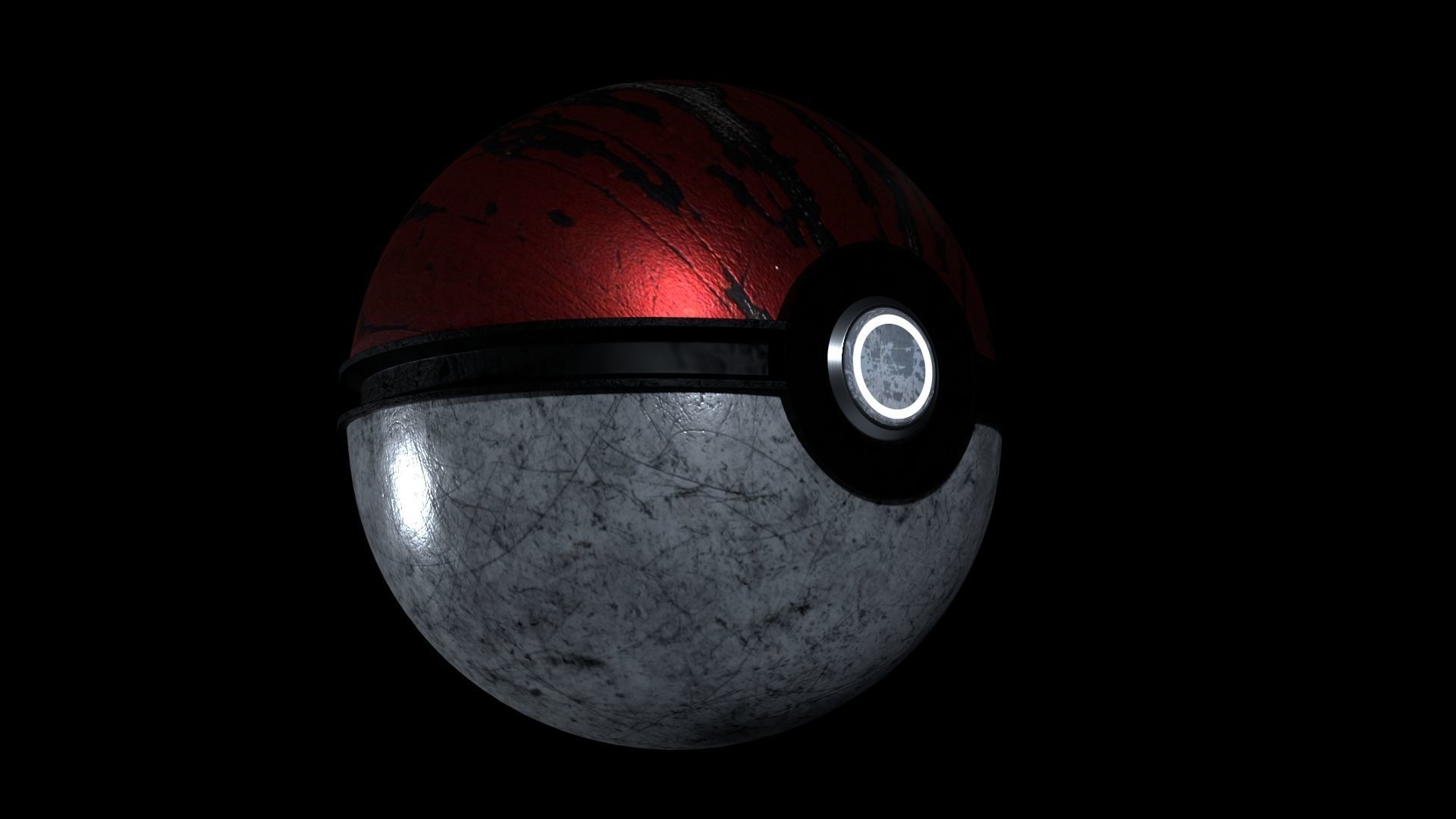 TGPokeballDamaged pokemon ball 3D model CGTrader