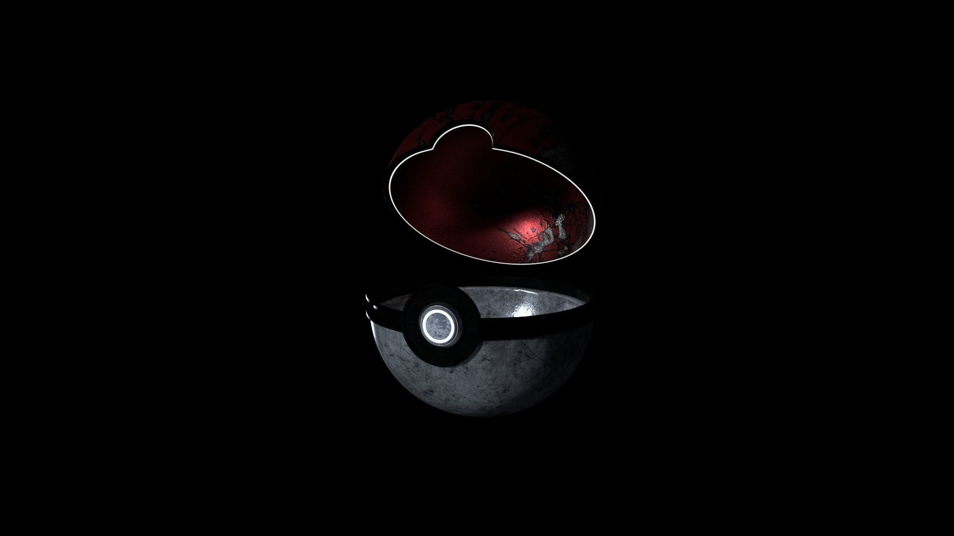 TGPokeballDamaged pokemon ball 3D model CGTrader