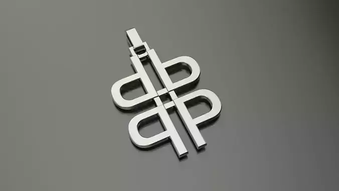 Pinwheel Letter P Necklace 3D print model