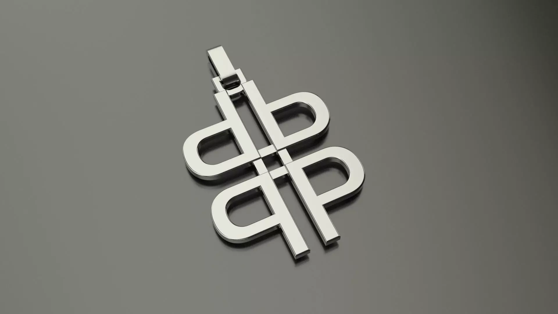 Pinwheel Letter P Necklace 3D print model_0