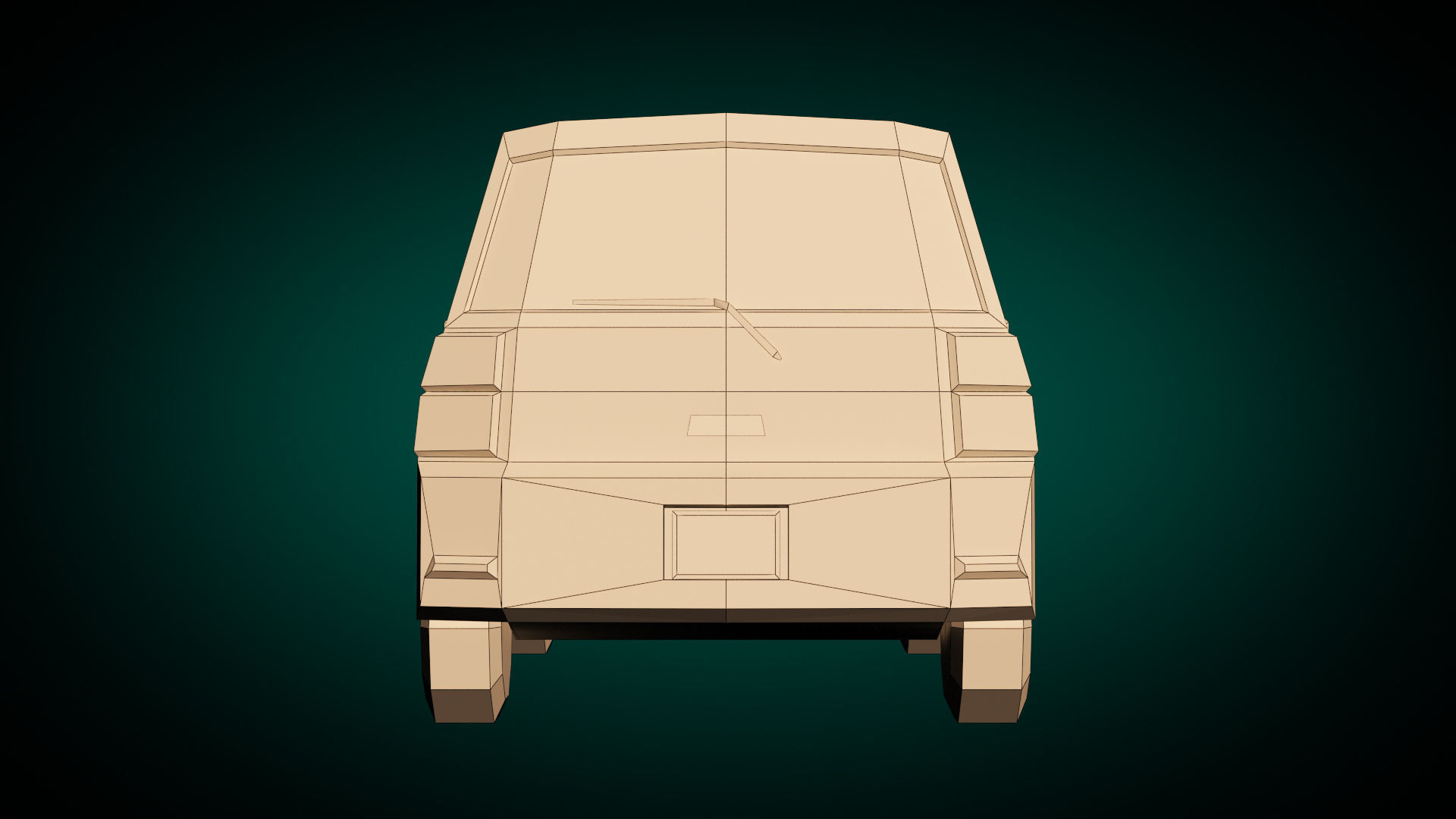Low Poly Minivan 01 Low-poly 3D model_15