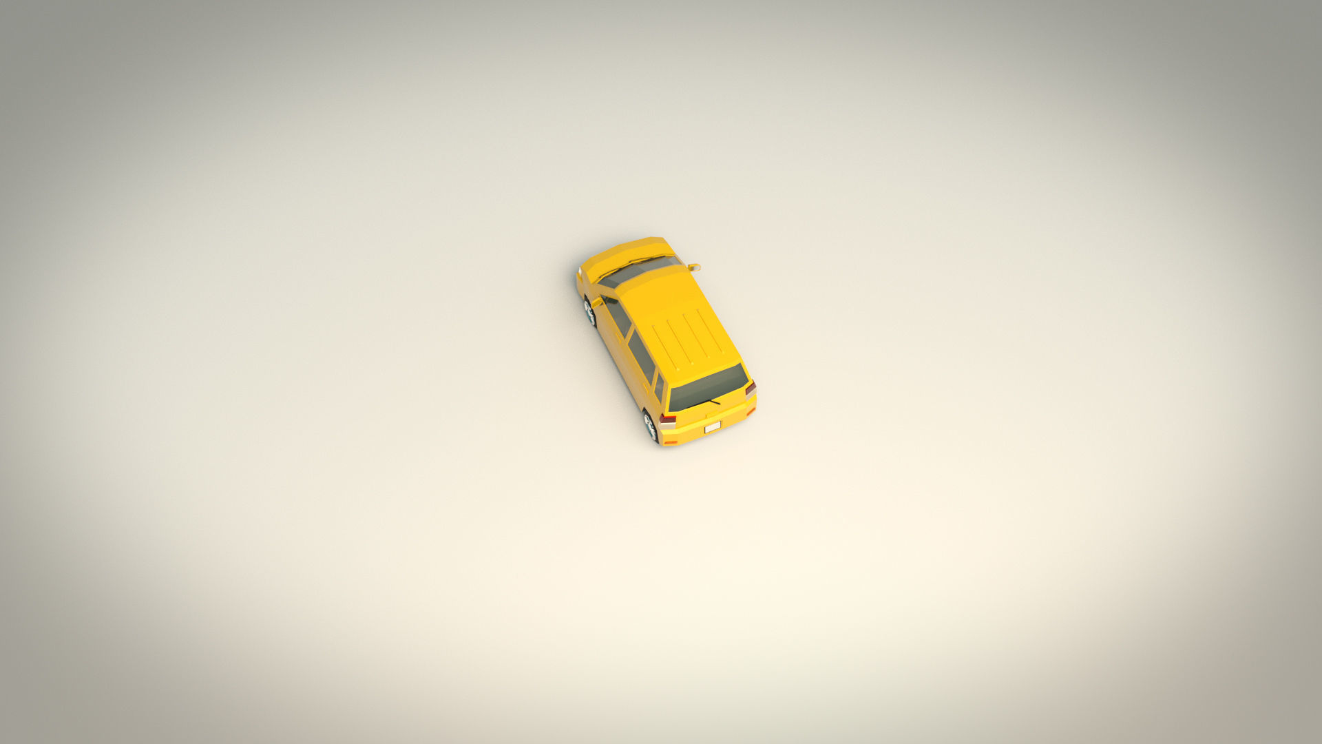 Low Poly Minivan 01 Low-poly 3D model_4