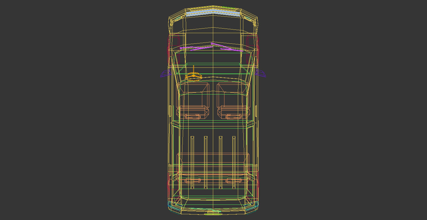 Low Poly Minivan 01 Low-poly 3D model_11
