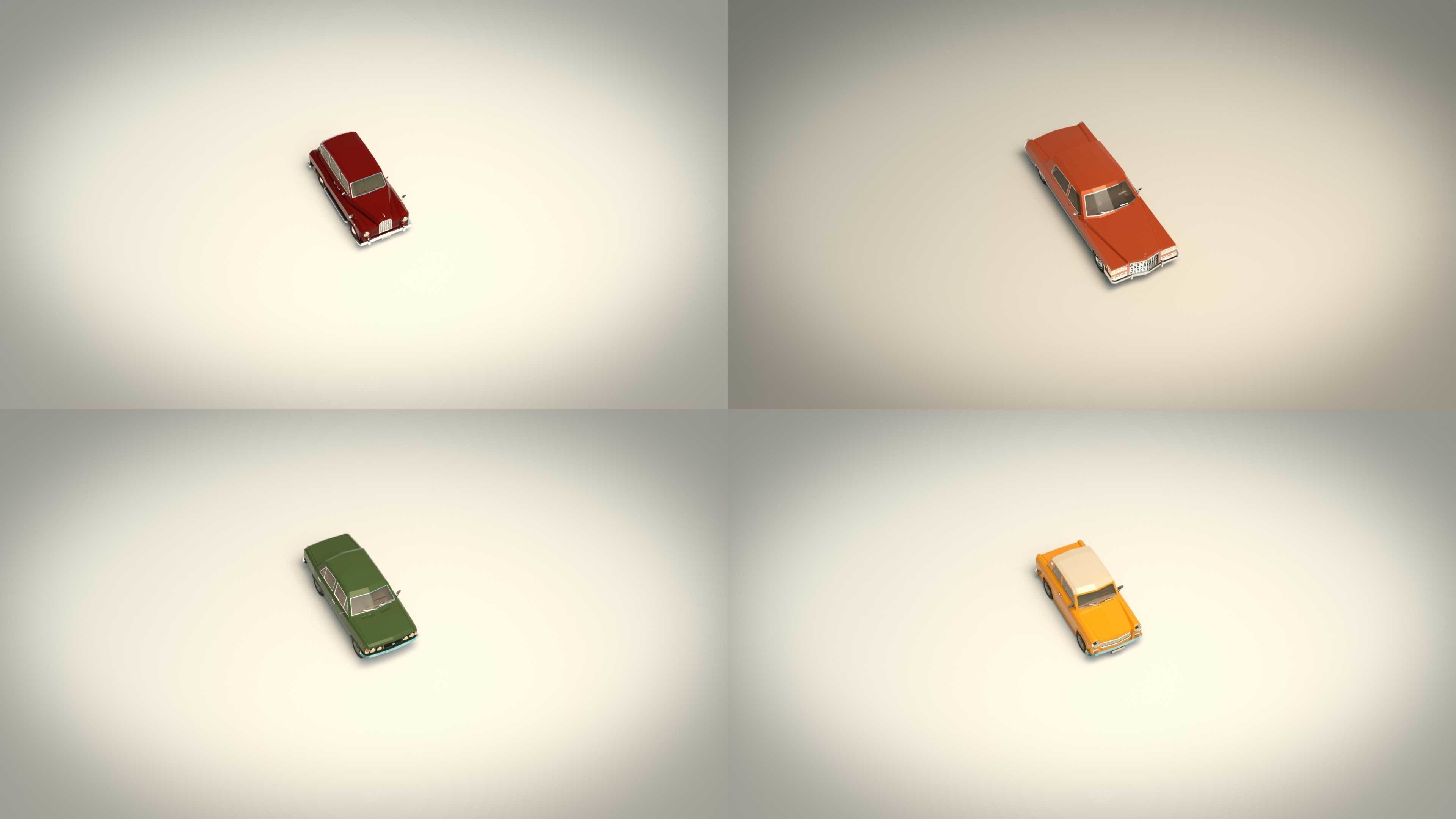 Low Poly Sedan Pack 03 3D Model Collection_13