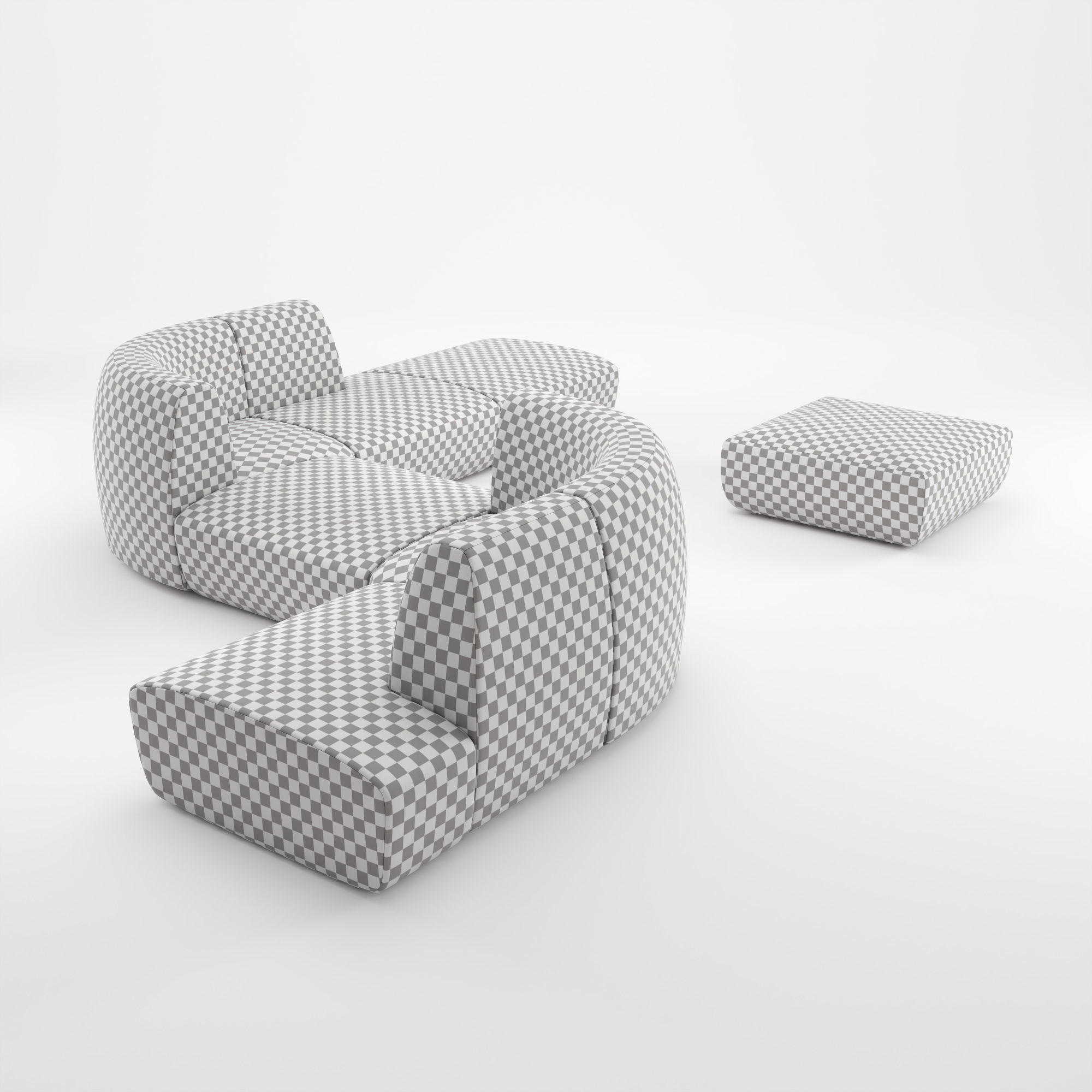 Stellar Works - Infinity Sofa Option 3 3D model_3