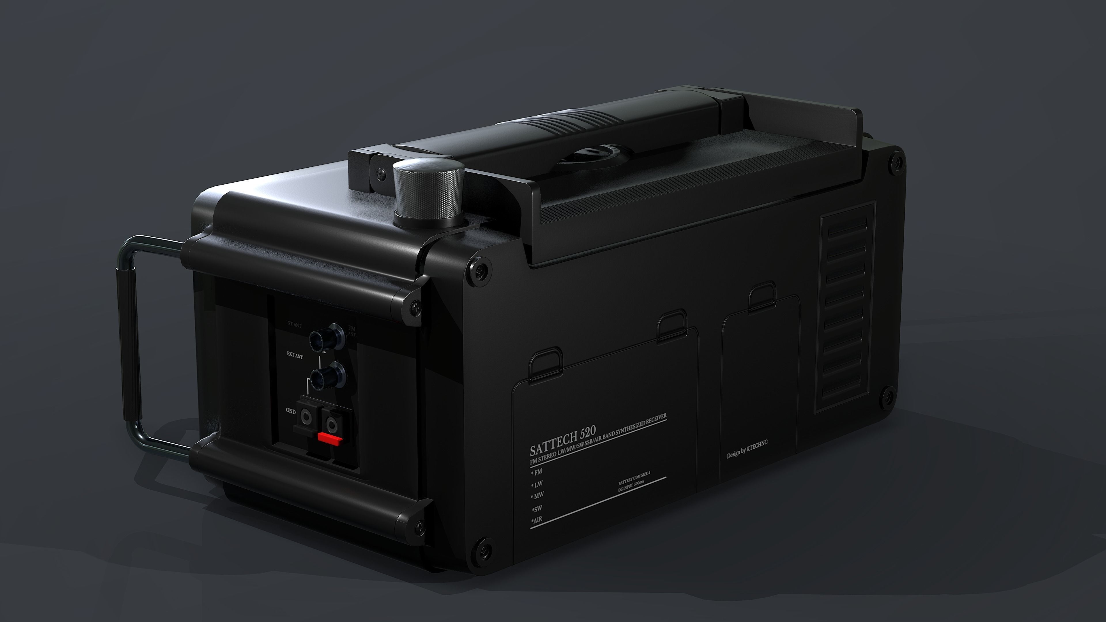 Ultimate Radio - Lowpoly  Low-poly 3D model_6