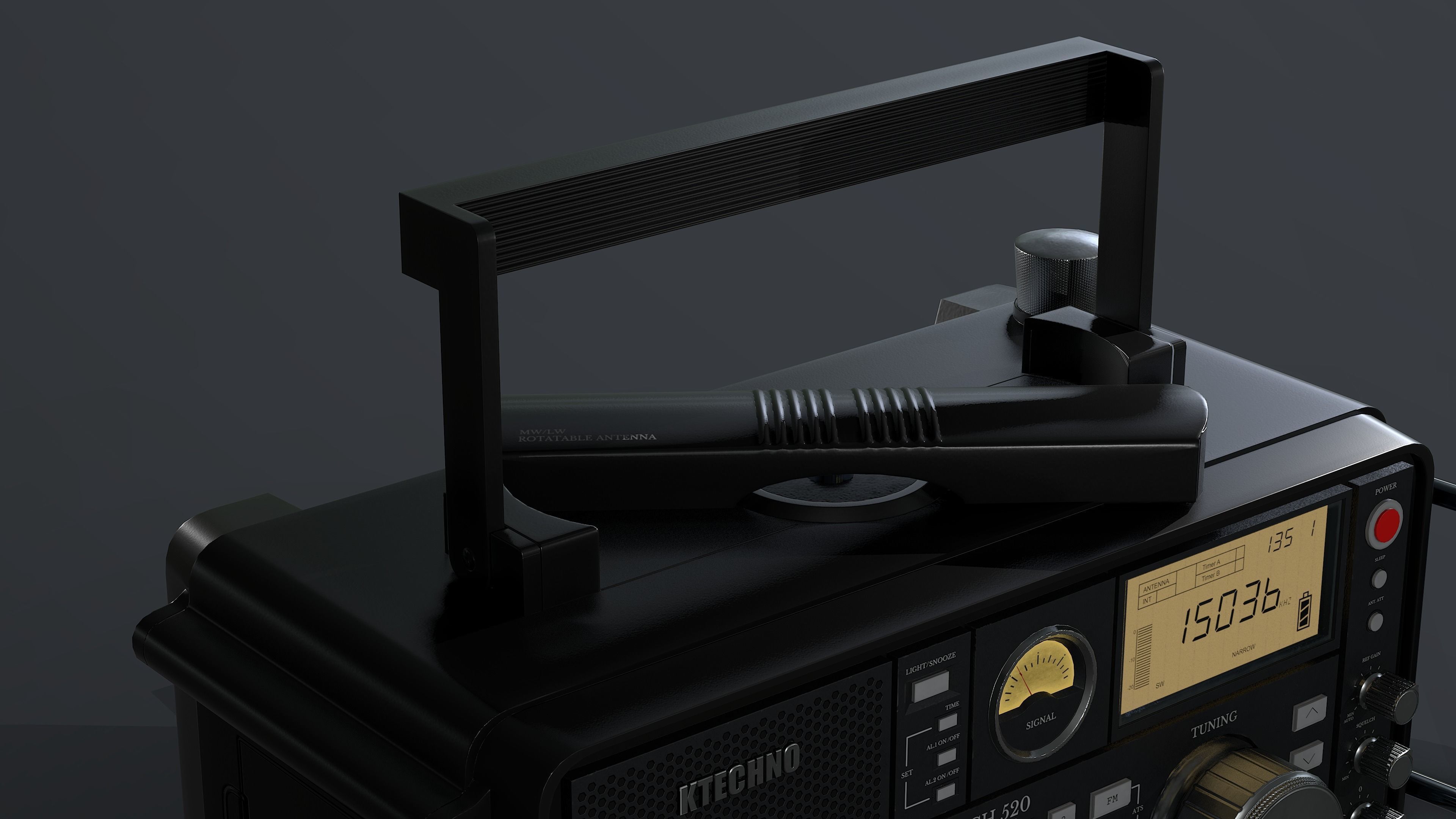 Ultimate Radio - Lowpoly  Low-poly 3D model_8