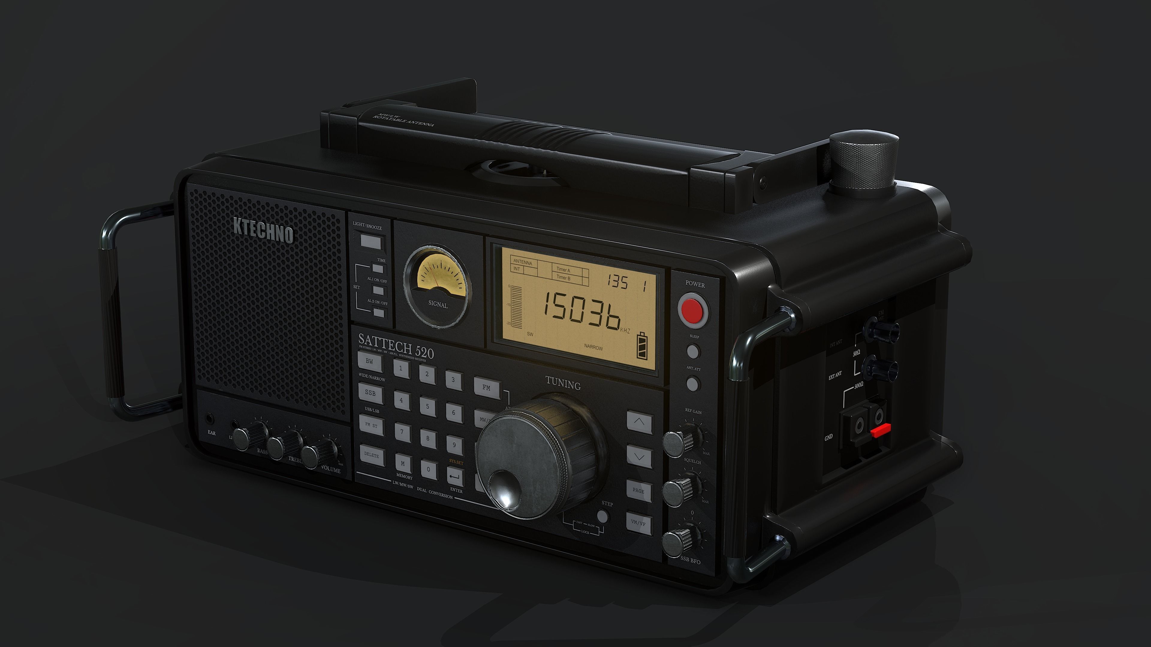 Ultimate Radio - Lowpoly  Low-poly 3D model_5