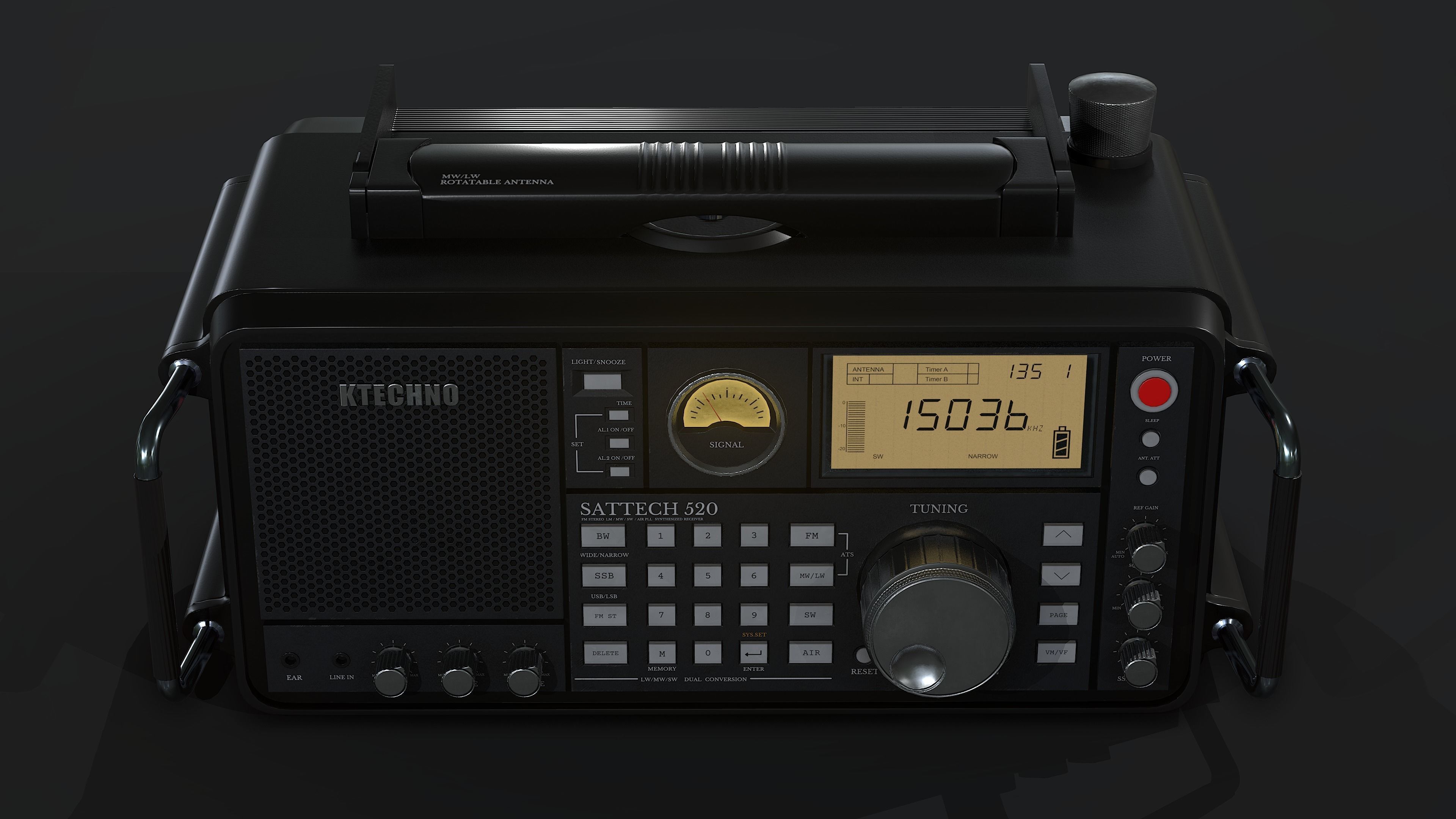 Ultimate Radio - Lowpoly  Low-poly 3D model_7