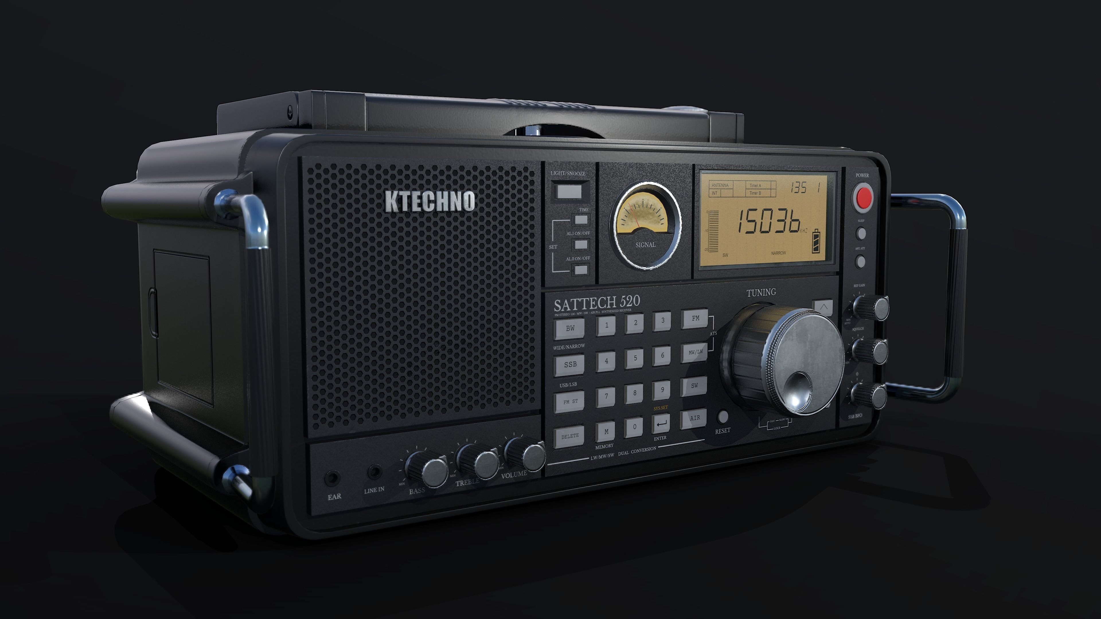 Ultimate Radio - Lowpoly  Low-poly 3D model_1