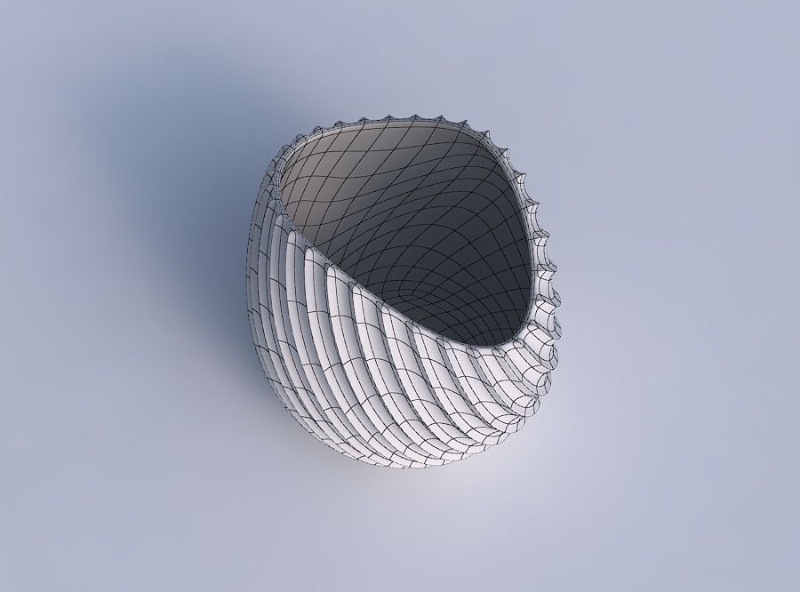 Bowl compressed 3 with extruded vertical lines 2 3D print model_6