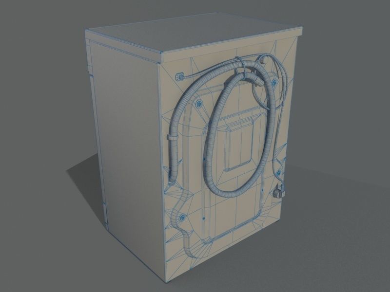 3D model LG FH0C3LD Washing mashine Low-poly 3D model_6