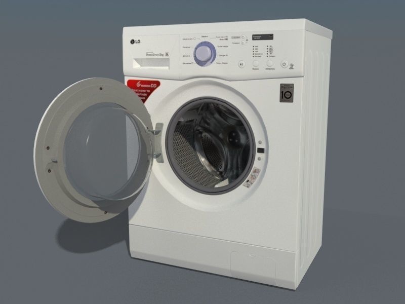 3D model LG FH0C3LD Washing mashine Low-poly 3D model_1