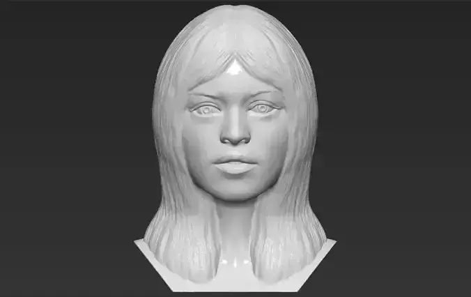 Brigitte Bardot bust 3D printing ready stl obj formats Free 3D print model