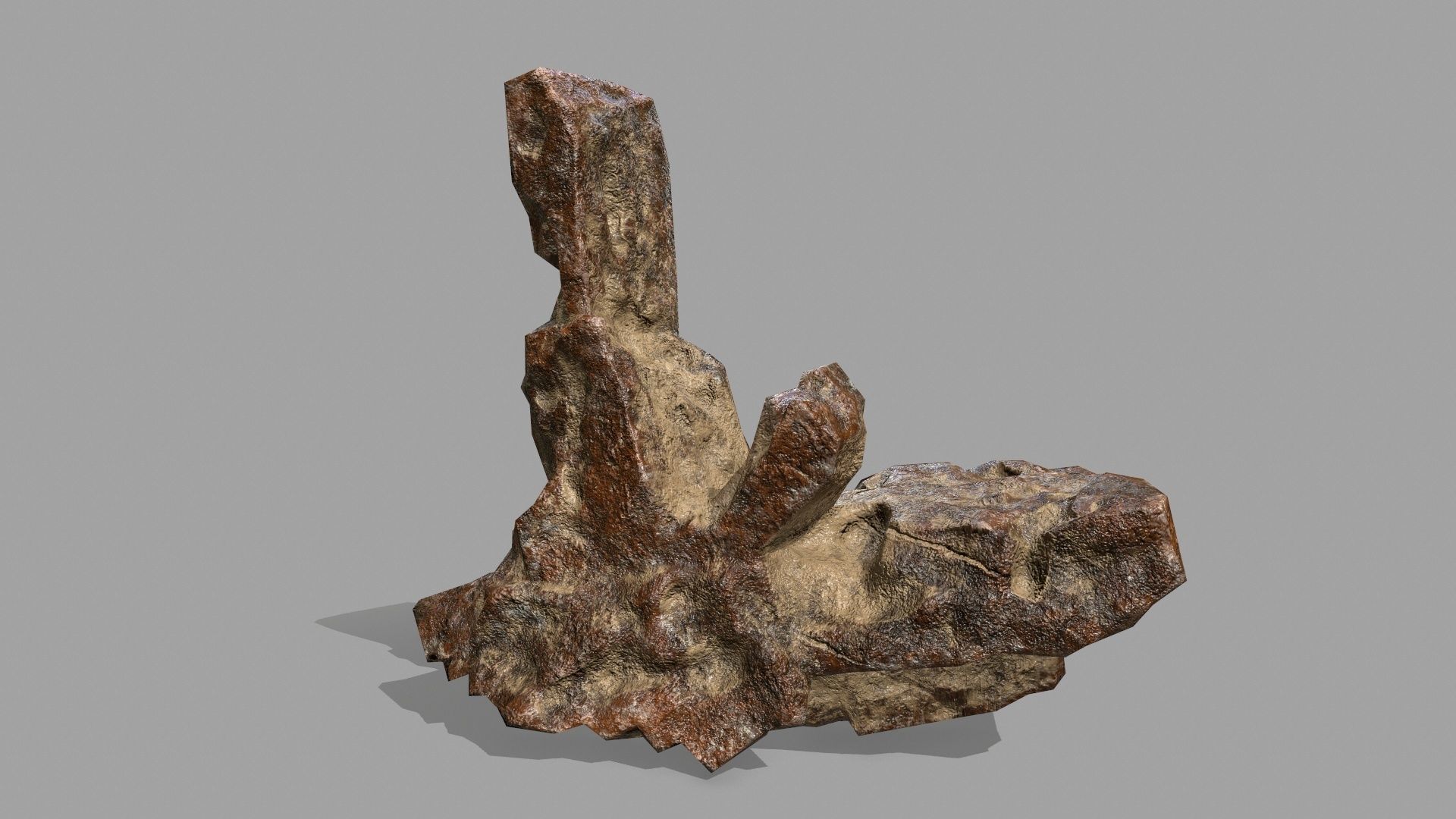 Rock Set Low-poly 3D model_4