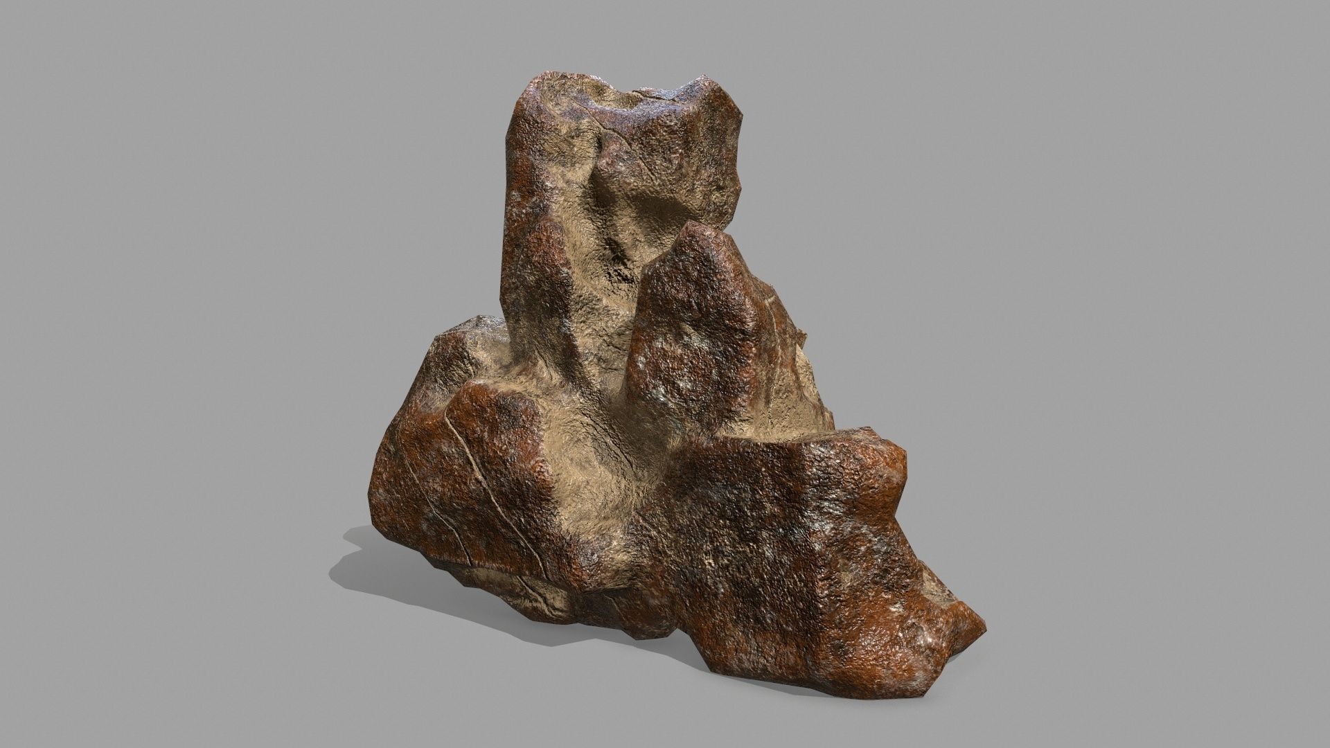 Rock Set Low-poly 3D model_10