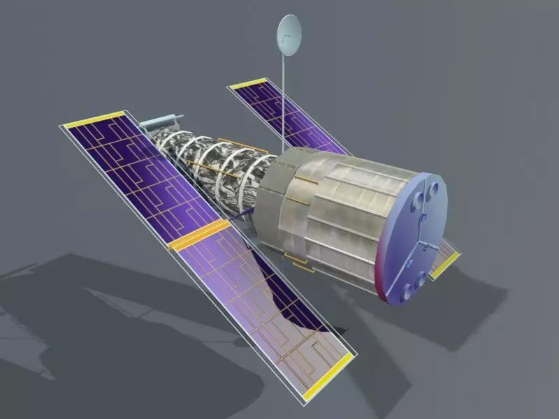 3D Hubble Space Telescope Low-poly 3D model
