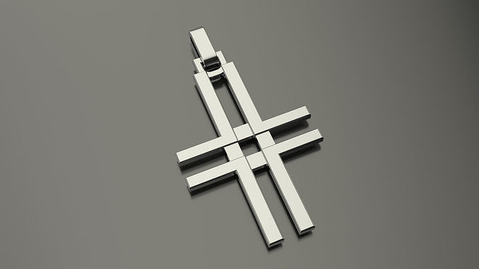 Pinwheel Letter L Necklace 3D print model