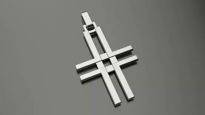 Pinwheel Letter L Necklace 3D print model