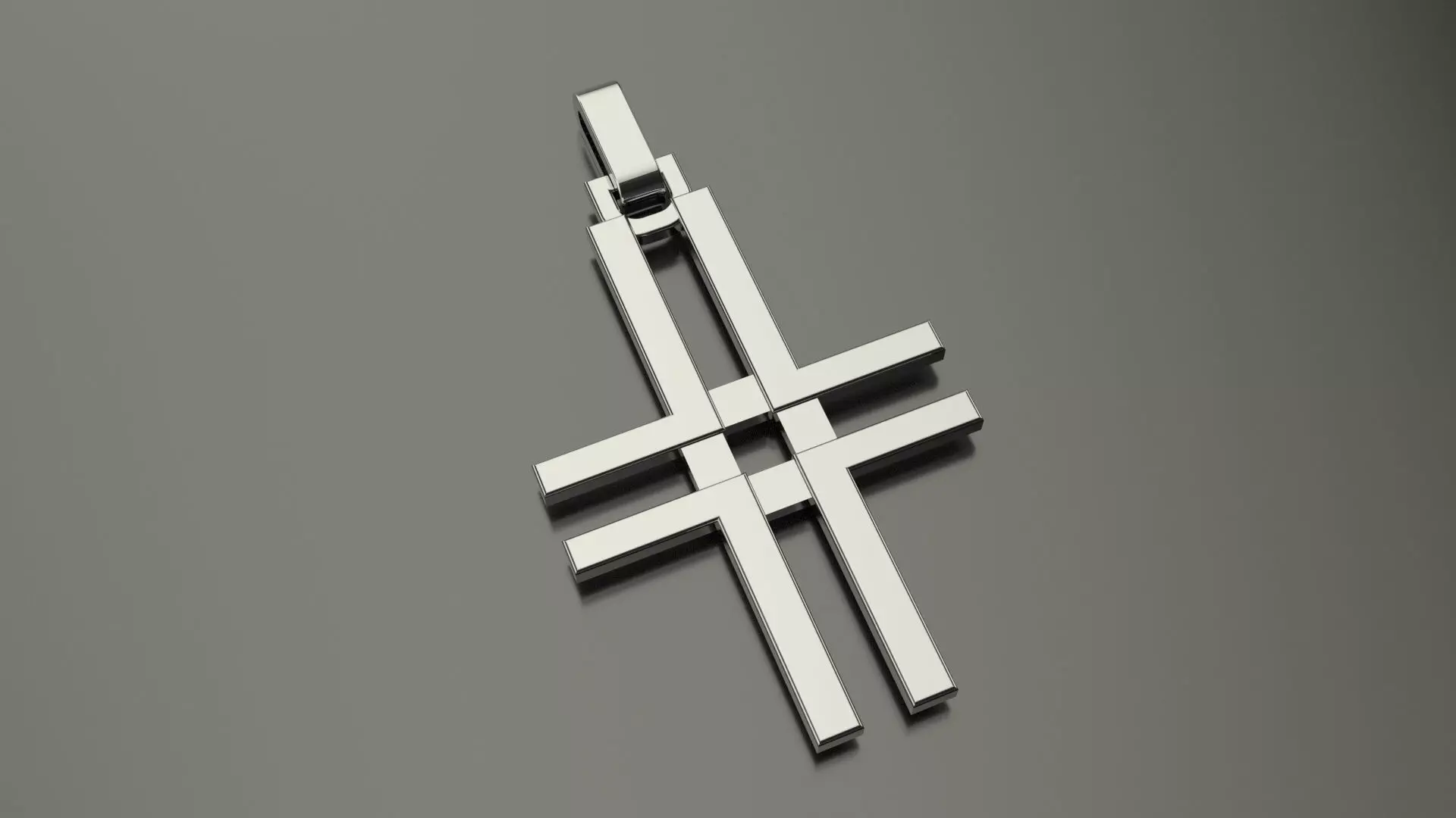 Pinwheel Letter L Necklace 3D print model_0