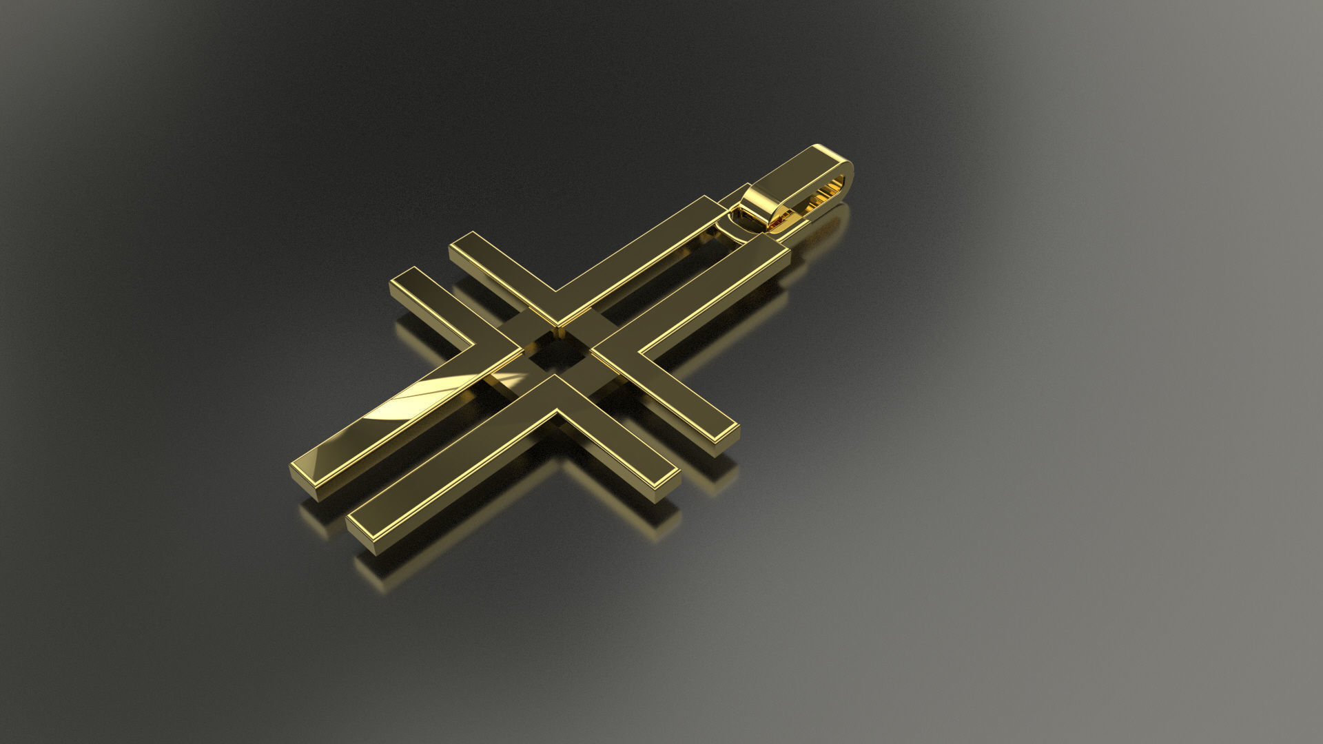 Pinwheel Letter L Necklace 3D print model_2