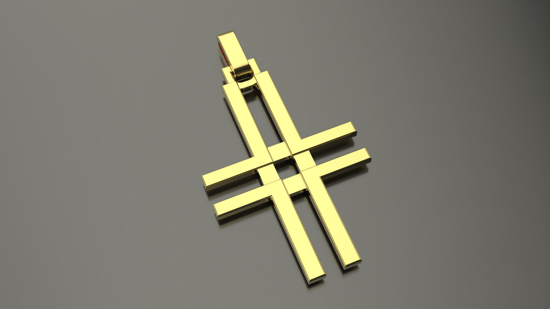 Pinwheel Letter L Necklace 3D print model_1