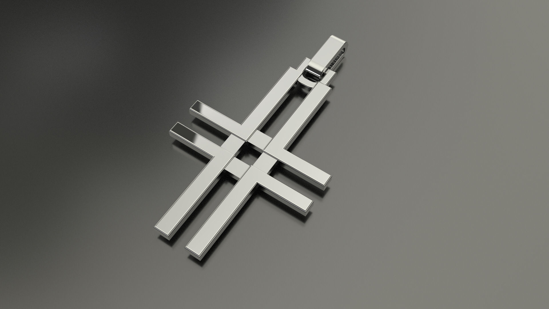 Pinwheel Letter L Necklace 3D print model_3