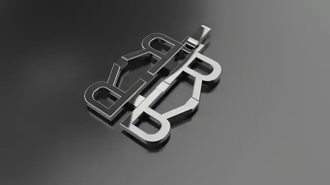 Pinwheel Letter R Necklace 3D print model