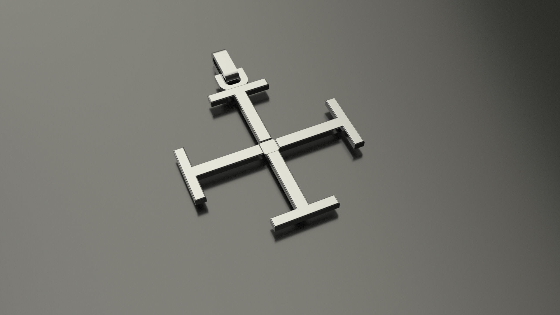 Pinwheel Letter T Necklace 3D print model_3