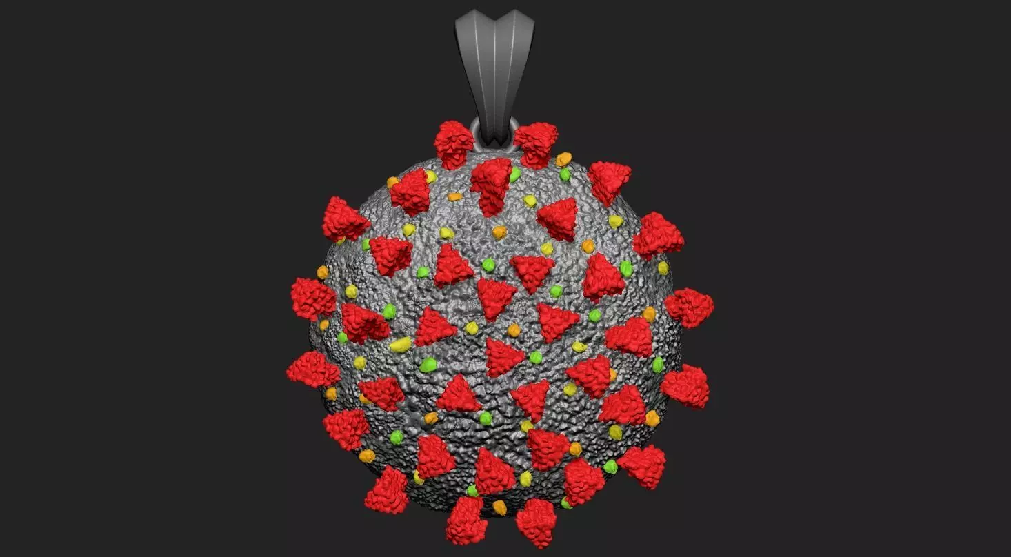 Corona Virus Pendant 3D print model
