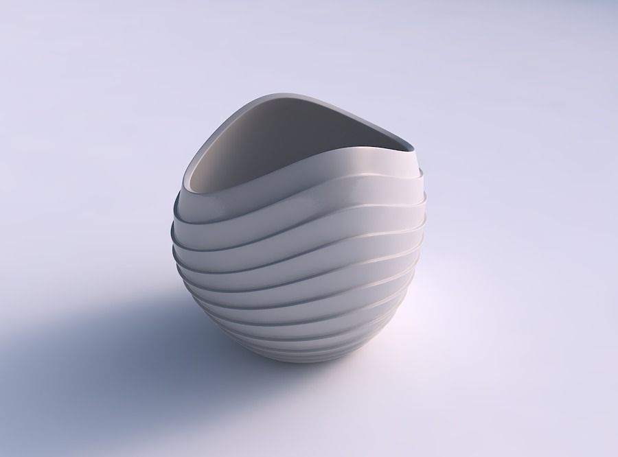 Bowl compressed 3 with horizontal layers 3D print model_0