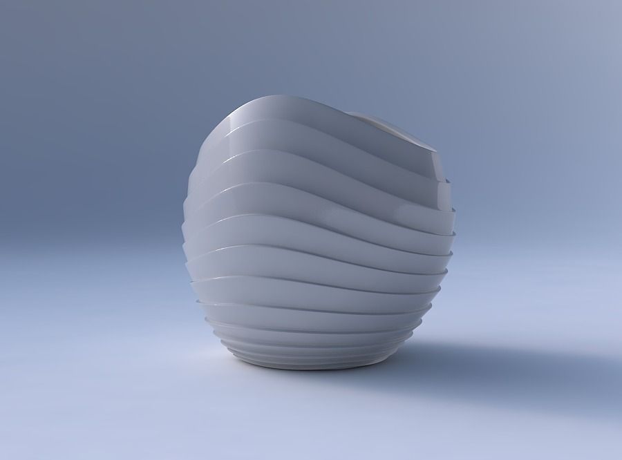 Bowl compressed 3 with horizontal layers 3D print model_4