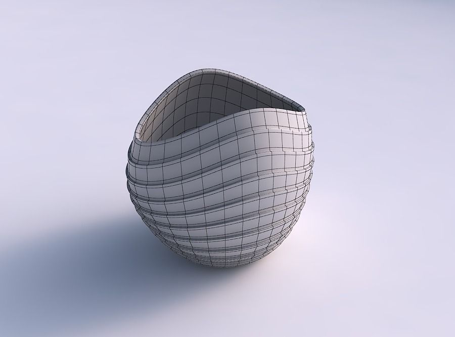 Bowl compressed 3 with horizontal layers 3D print model_5