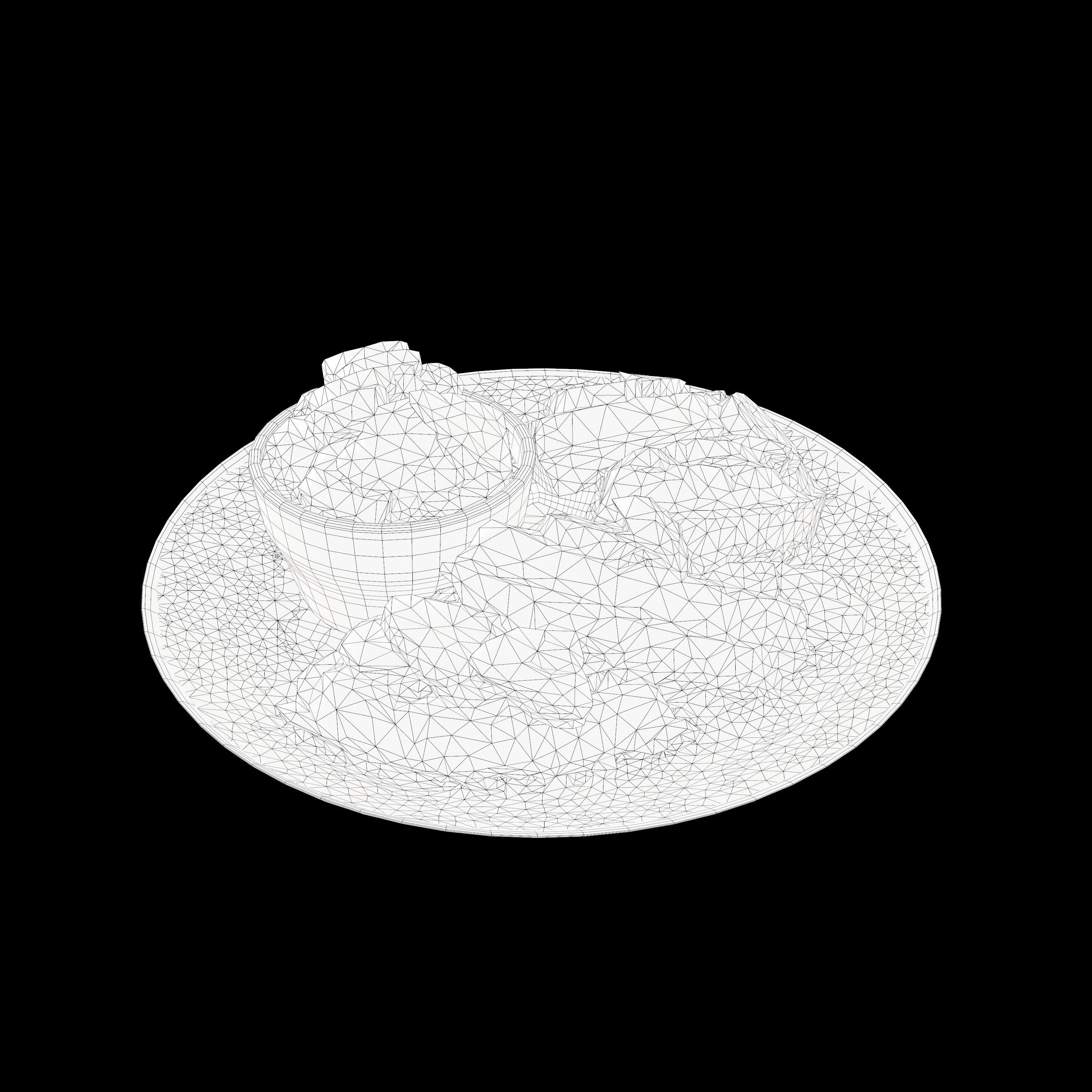 BELGIAN WAFFLE Low-poly 3D model_11