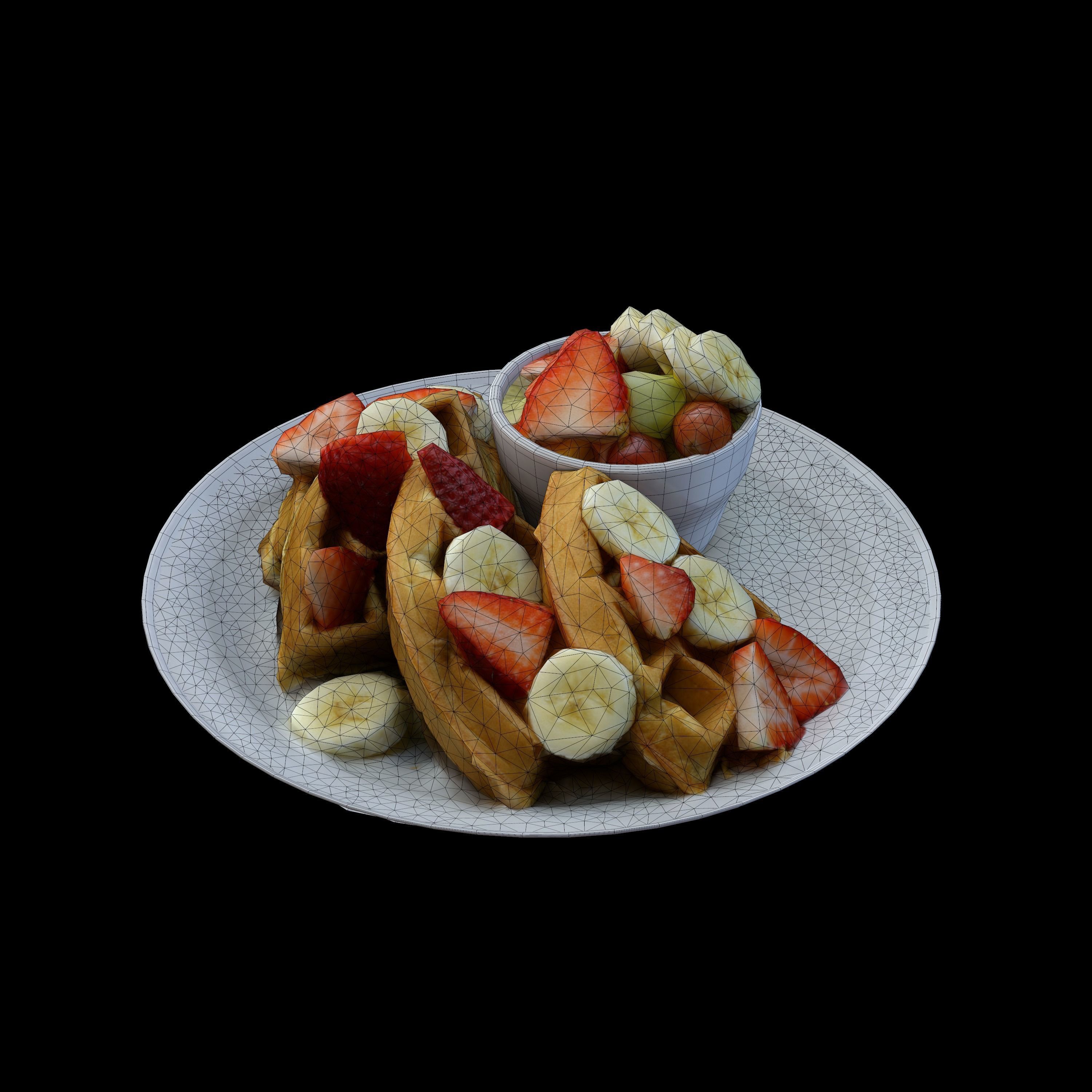 BELGIAN WAFFLE Low-poly 3D model_9