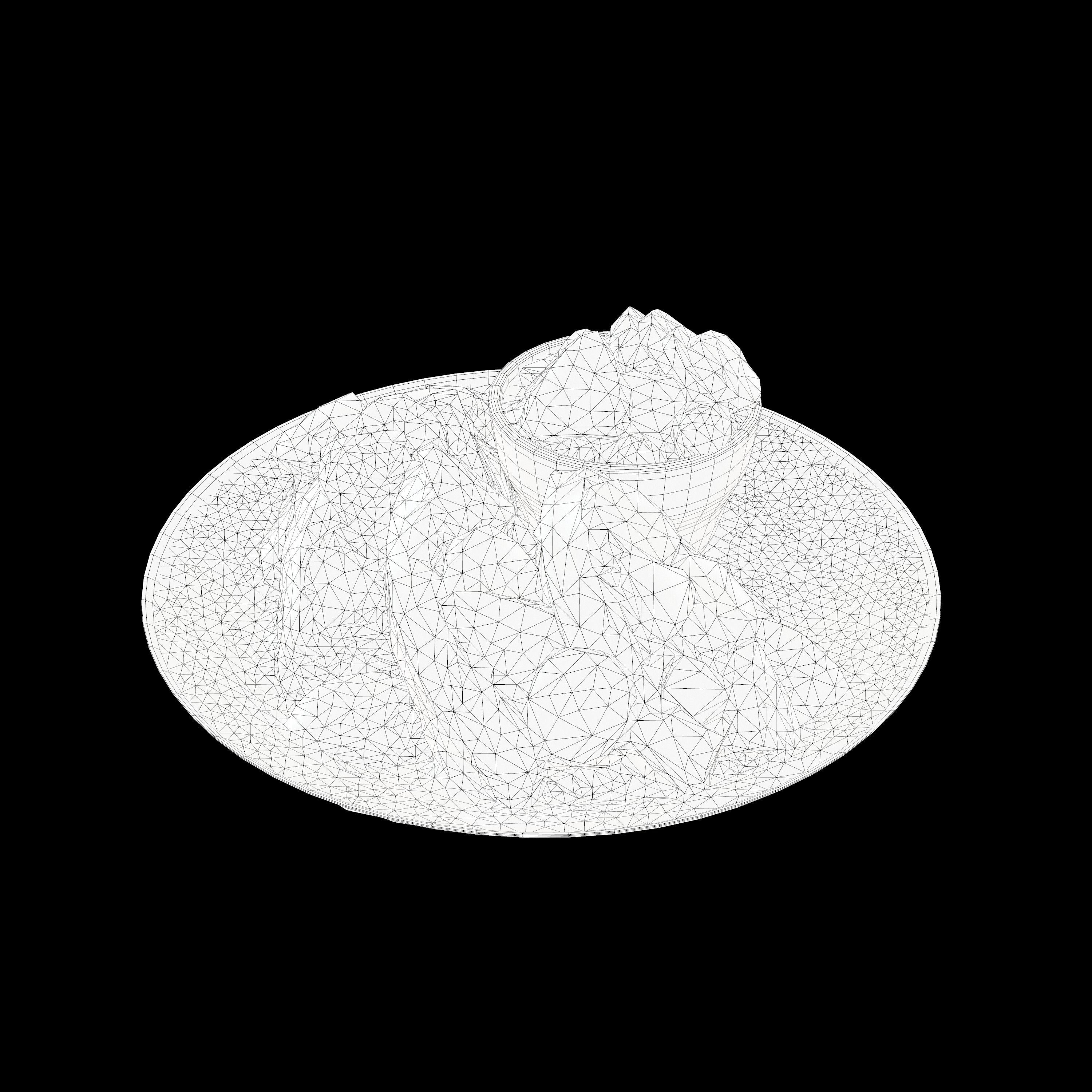 BELGIAN WAFFLE Low-poly 3D model_14