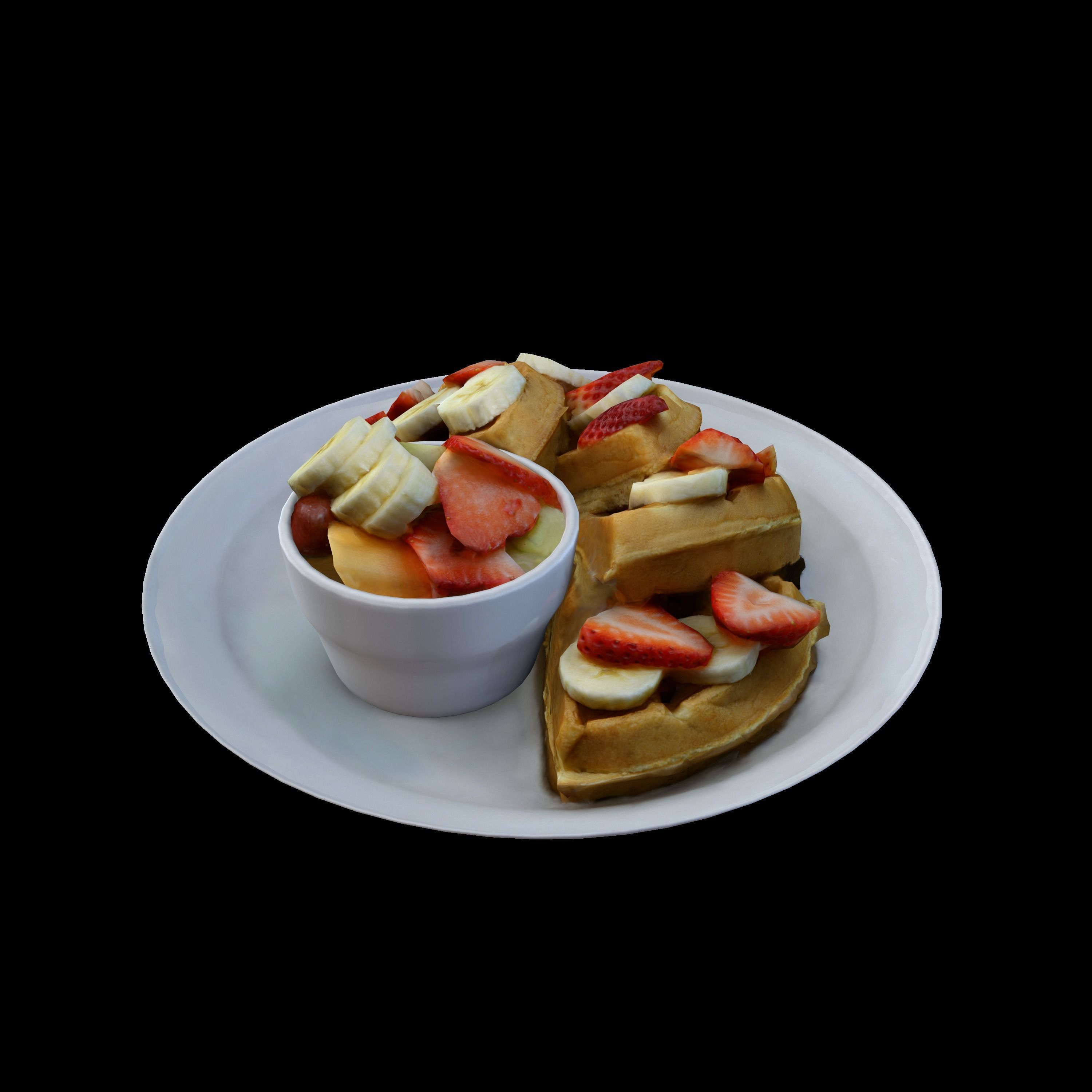 BELGIAN WAFFLE Low-poly 3D model_4